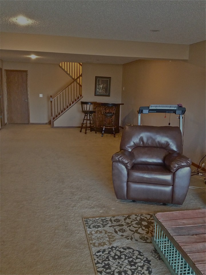 huge lower level with lots of storage and lower level patio.
