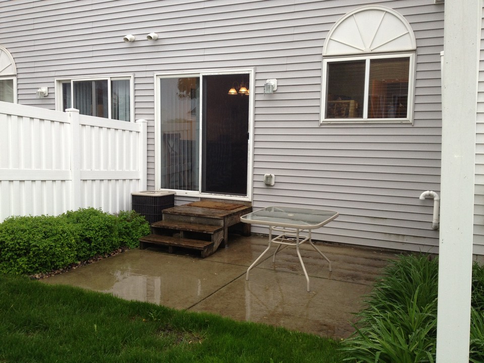 private patio located off of the kitchen, perfect for grilling!